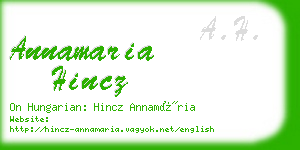 annamaria hincz business card